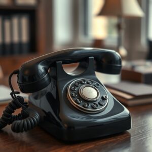 Di image show old telephone receiver wey dey symbolize di koro-koro police summons wey dem send give NLC leaders. AI-Generated Image.